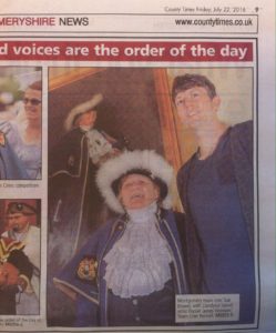 Town Crier portrait in County Times Newspaper