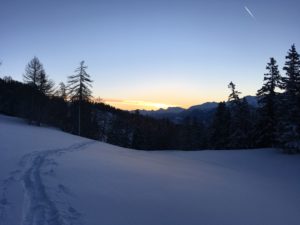 Sunrise in the swiss alps- Crans Montana