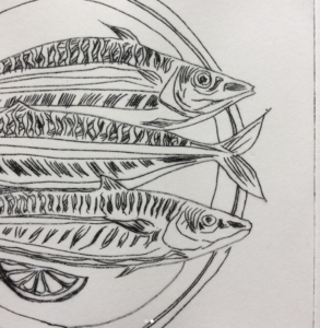 drawing of fish by Anja Dunk