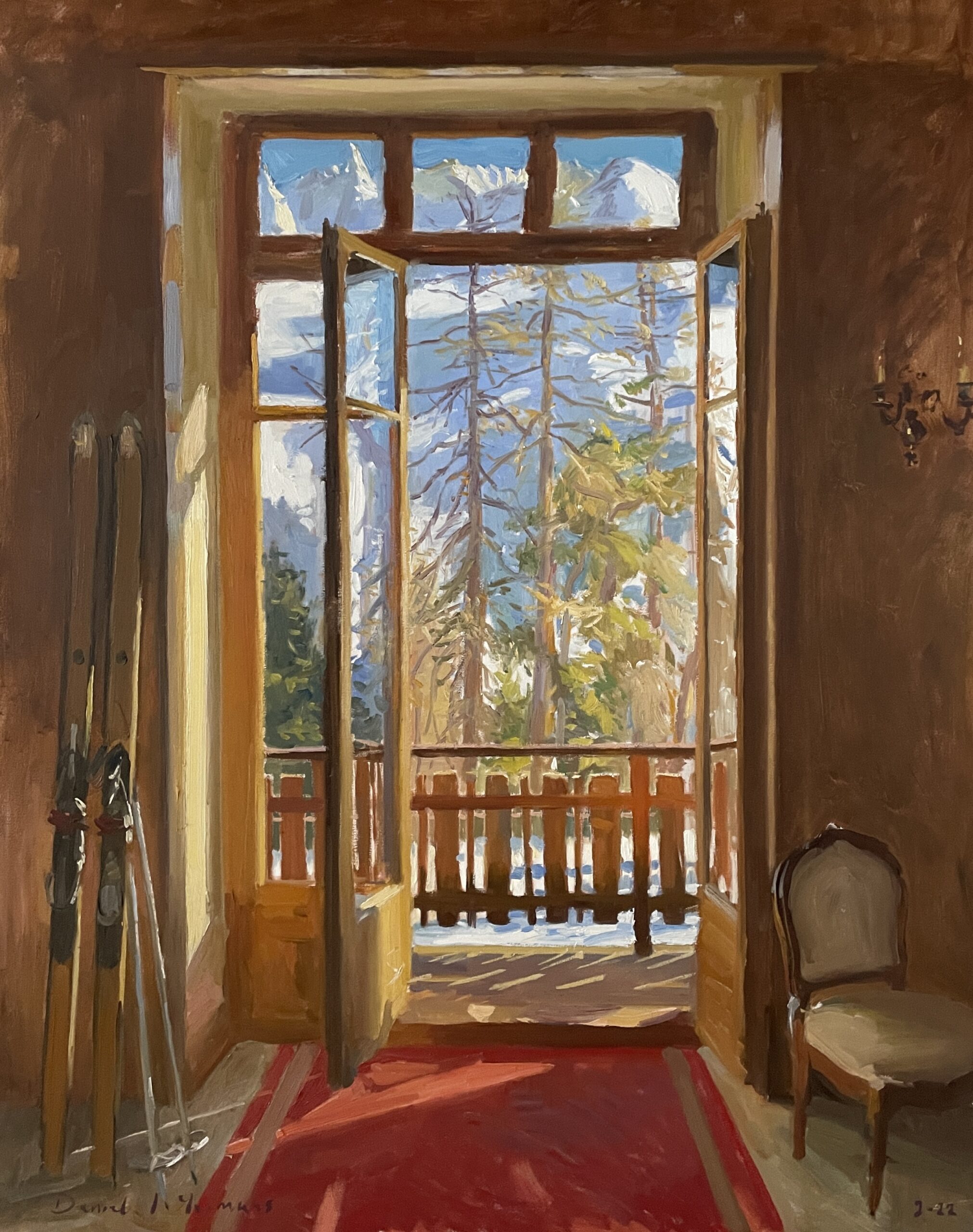 Interior painting of Hotel & Kurhaus Arolla